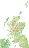 Photoshop JPEG Relief map and Illustrator EPS vector map Scotland Northern Ireland North England - Photoshop JPEG