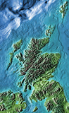 Photoshop JPEG Relief map and Illustrator EPS vector map Scotland Northern Ireland North England - Photoshop JPEG