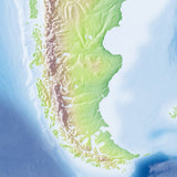 Mountain High Map # 215 south america south high contrast relief featuring land vegetation