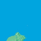 Mountain High Map # 308 taiwan low contrast colorized relief basd on political outline