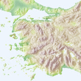 Mountain High Map # 311 turkey high contrast relief featuring land vegetation