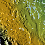 Mountain High Map # 204 usa low contrast relief based on land and seafloor elevation
