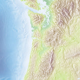 Mountain High Map # 208 usa west high contrast relief featuring land vegetation