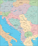Mountain High Map # 507 balkans illustrator geopolitical view