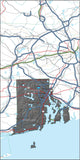 USA State Relief and Vector Map Package of Rhode Island - Photoshop JPEG and Illustrator EPS