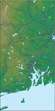 USA State Relief and Vector Map Package of Rhode Island - Photoshop JPEG and Illustrator EPS
