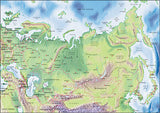 Photoshop JPEG Relief map and Illustrator EPS vector map Russia