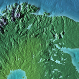 Mountain High Map # 510 scandinavia low contrast relief based on land and seafloor elevation