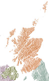Photoshop JPEG Relief map and Illustrator EPS vector map Scotland Northern Ireland North England - Photoshop JPEG