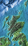 Photoshop JPEG Relief map and Illustrator EPS vector map Scotland Northern Ireland North England - Photoshop JPEG