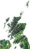 Photoshop JPEG Relief map and Illustrator EPS vector map Scotland Northern Ireland North England - Photoshop JPEG