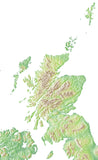 Photoshop JPEG Relief map and Illustrator EPS vector map Scotland Northern Ireland North England - Photoshop JPEG