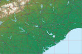 USA State Relief and Vector Map Package of South Carolina - Photoshop JPEG and Illustrator EPS