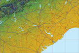 USA State Relief and Vector Map Package of South Carolina - Photoshop JPEG and Illustrator EPS