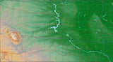 USA State Relief and Vector Map Package of South Dakota - Photoshop JPEG and Illustrator EPS