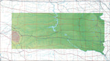 USA State Relief and Vector Map Package of South Dakota - Photoshop JPEG and Illustrator EPS
