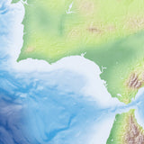 Mountain High Map # 504 iberia high contrast relief featuring land vegetation