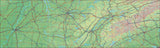 USA State Relief and Vector Map Package of Tennessee - Photoshop JPEG and Illustrator EPS