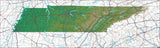 USA State Relief and Vector Map Package of Tennessee - Photoshop JPEG and Illustrator EPS