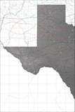 USA State Relief and Vector Map Package of Texas (West) - Photoshop JPEG and Illustrator EPS