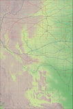 USA State Relief and Vector Map Package of Texas (West) - Photoshop JPEG and Illustrator EPS