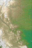 USA State Relief and Vector Map Package of Texas (West) - Photoshop JPEG and Illustrator EPS