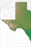 USA State Relief and Vector Map Package of Texas (West) - Photoshop JPEG and Illustrator EPS