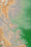 USA State Relief and Vector Map Package of Texas (West) - Photoshop JPEG and Illustrator EPS