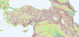 Photoshop JPEG Relief map and Illustrator EPS vector map Turkey - Photoshop JPEG Illustrator EPS Vector