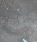 USA State Relief and Vector Map Package of Idaho - Photoshop JPEG and Illustrator EPS