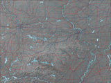 USA State Relief and Vector Map Package of Missouri - Photoshop JPEG and Illustrator EPS