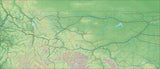 USA State Relief and Vector Map Package of Montana - Photoshop JPEG and Illustrator EPS