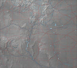 USA State Relief and Vector Map Package of New Mexico - Photoshop JPEG and Illustrator EPS
