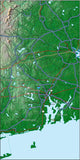 USA State Relief and Vector Map Package of Rhode Island - Photoshop JPEG and Illustrator EPS