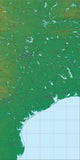 USA State Relief and Vector Map Package of Texas (East) - Photoshop JPEG and Illustrator EPS