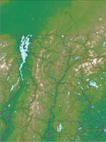 USA State Relief and Vector Map Package of Vermont - Photoshop JPEG and Illustrator EPS