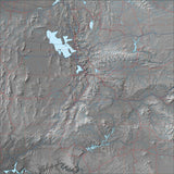 USA State Relief and Vector Map Package of Utah - Photoshop JPEG and Illustrator EPS