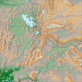 USA State Relief and Vector Map Package of Utah - Photoshop JPEG and Illustrator EPS