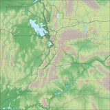 USA State Relief and Vector Map Package of Utah - Photoshop JPEG and Illustrator EPS