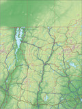 USA State Relief and Vector Map Package of Vermont - Photoshop JPEG and Illustrator EPS
