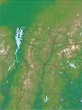 USA State Relief and Vector Map Package of Vermont - Photoshop JPEG and Illustrator EPS