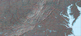 USA State Relief and Vector Map Package of Virginia - Photoshop JPEG and Illustrator EPS