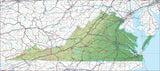 USA State Relief and Vector Map Package of Virginia - Photoshop JPEG and Illustrator EPS