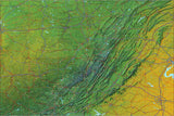 USA State Relief and Vector Map Package of West Virginia - Photoshop JPEG and Illustrator EPS