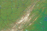 USA State Relief and Vector Map Package of West Virginia - Photoshop JPEG and Illustrator EPS