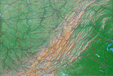 USA State Relief and Vector Map Package of West Virginia - Photoshop JPEG and Illustrator EPS