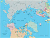 Mountain High Map # 609 arctic 90 west illustrator geopolitical view