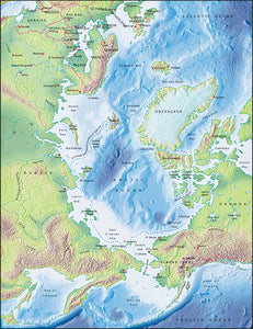 Photoshop JPEG Relief map and Illustrator EPS vector map Arctic Ocean centered on 180¬¨¬®¬¨¬Æ¬¨¬®¬¨√Ü¬¨¬®¬¨¬Æ¬¨¬®‚àö√údegrees