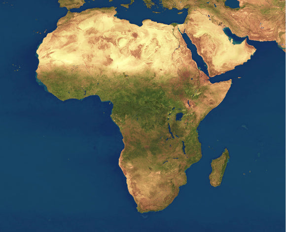 High res satellite imagery of Africa at 1km resolution