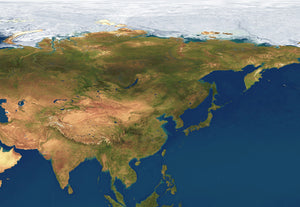 High res satellite imagery of Asia at 1km resolution
